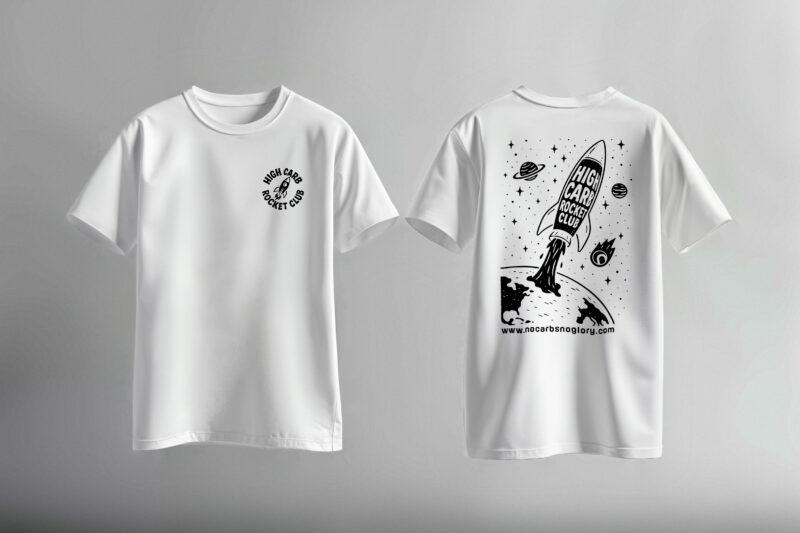 T-SHIRT | HIGH CARB ROCKET CLUB | White – Bild 4